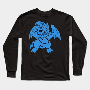 Blue Cartoon Long Sleeve T-Shirt